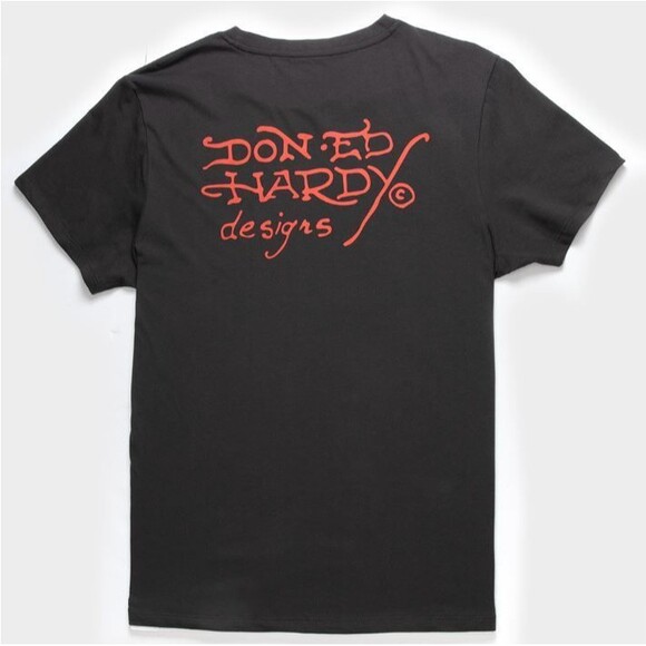 Ed Hardy NWT Mens T-shirt Gray Battle Skull Snake Eagle Tee Y2K size M, S - Picture 2 of 3